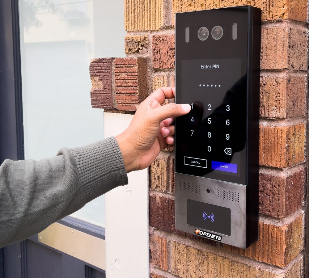 Door access control system installed for secure entry in offices and homes